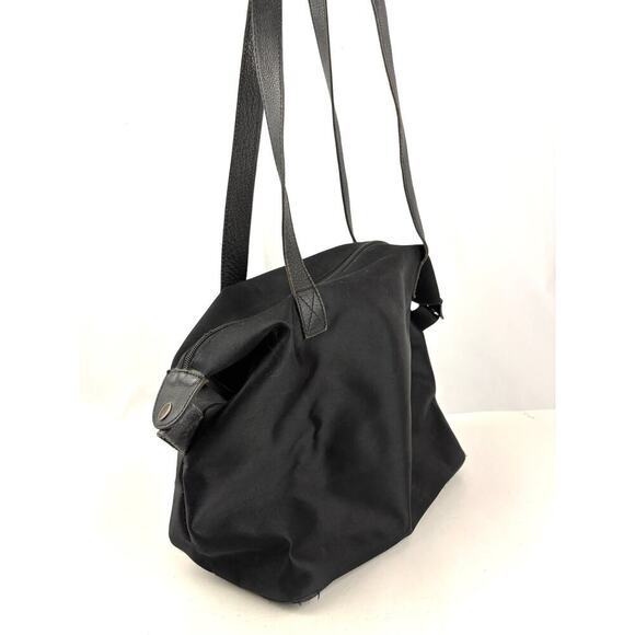 VTG Chico's Nylon Large Black Tote Bag 1990s Y2K - Picture 12 of 16